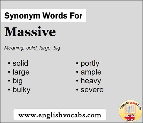 synonyme massiv|Synonyme für Massiv .